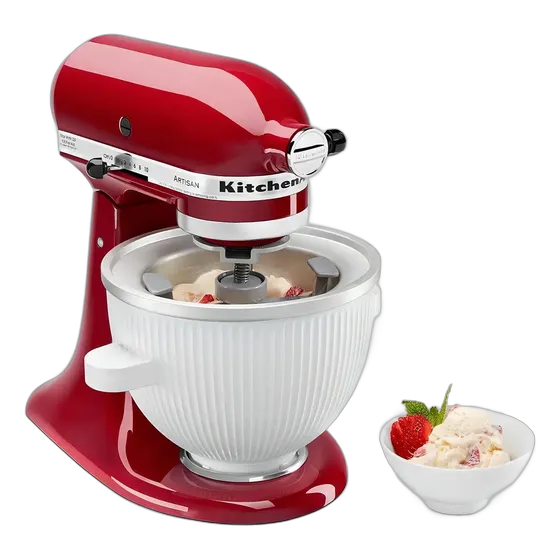 KitchenAid Stand Mixer Accessories Make Ice Cream Red White