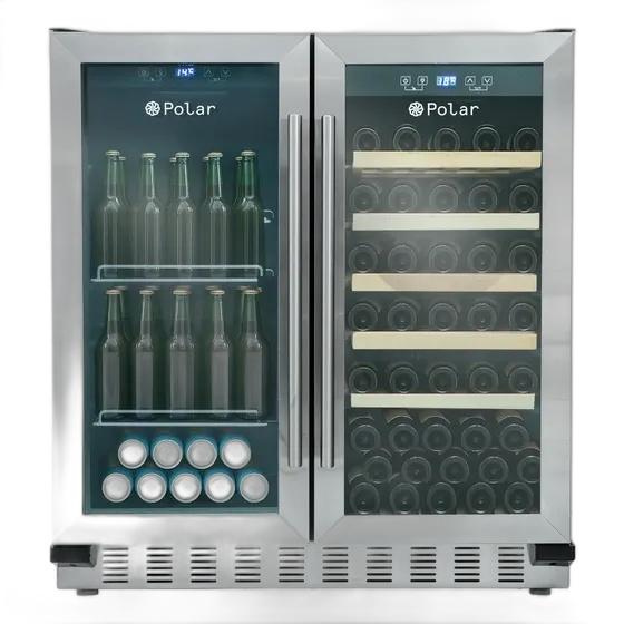 Beer Center 2-in-1 Polar Wine Cooler Stainless Steel Color