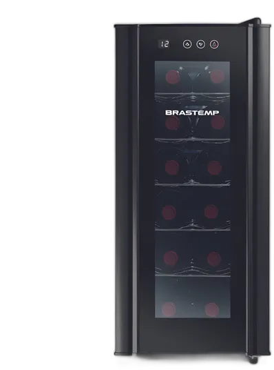 Brastemp Wine Cooler Electronic Touch Panel 12 Bottles Black 220v