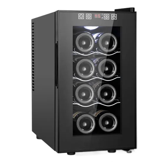 Tylza Climate-Controlled Wine Cooler for 8 Bottles with LED, Touch Screen