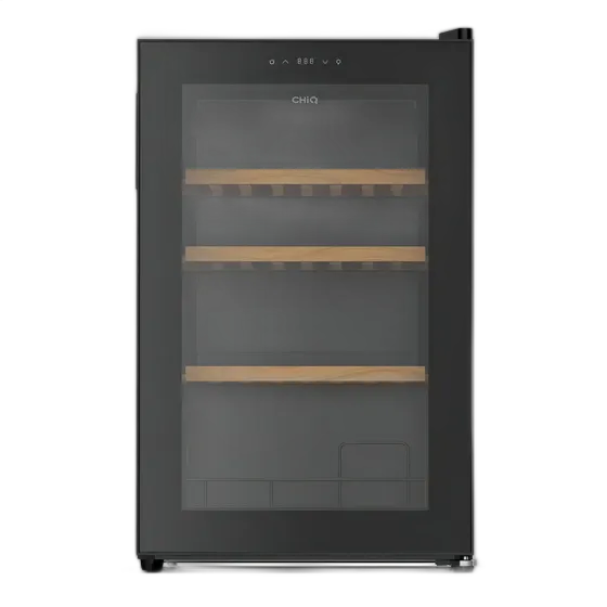 CHiQ Climate-Controlled Wine Cooler 24 Bottles 70L Touch Panel Glass Door
