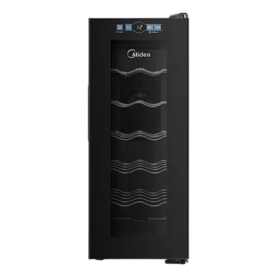 Climate-Controlled Wine Cooler 12 Bottles Midea Mdrw066fgggl3