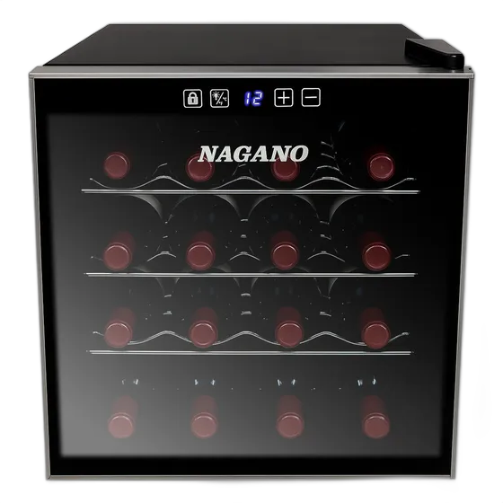 Climate-Controlled Wine Cooler 16 Bottles 44 L Digital Display