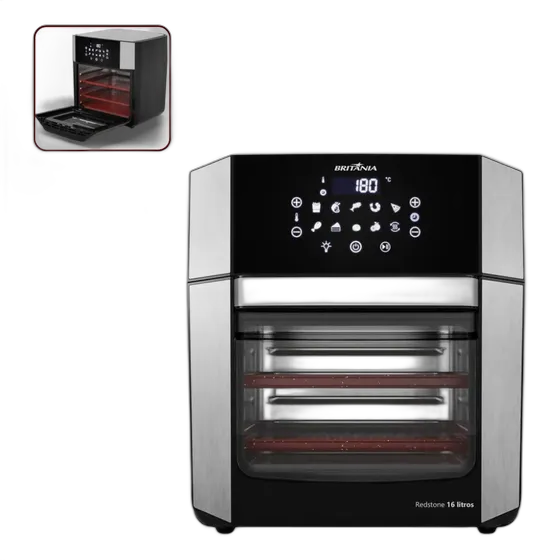 Britânia Air Fryer 16L 4-in-1 Removable Door BAF16A 220V