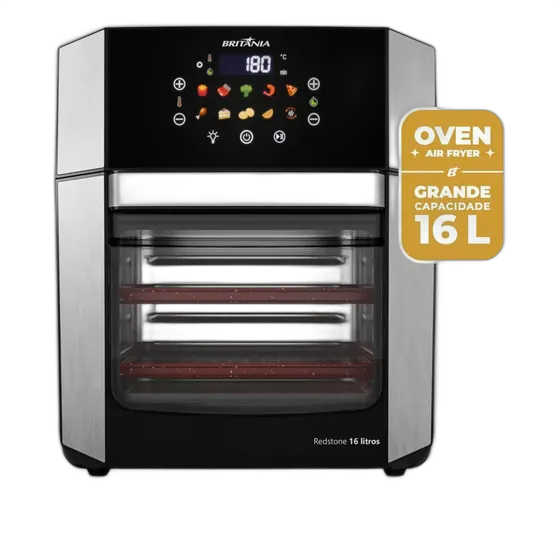 Britânia Air Fryer Oven 16L 4-in-1 Removable Door BAF16A