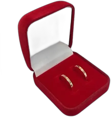 18K Gold Wedding Bands 1 Gram (Pair) 2mm