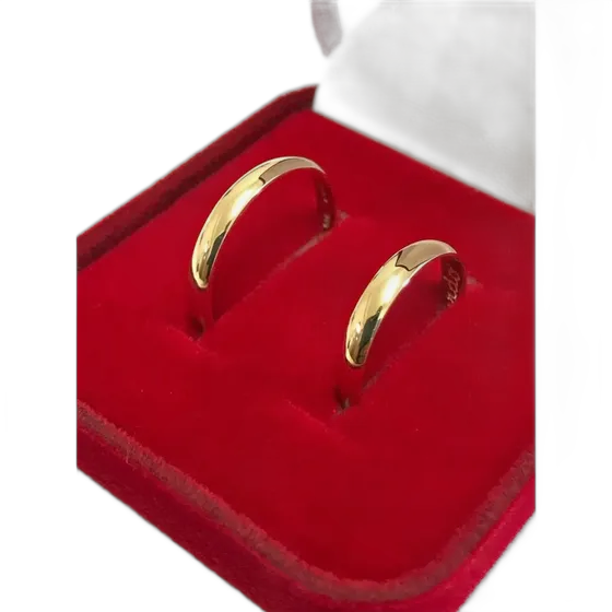 Wedding Rings 18k Gold 2 Grams (Pair) 2mm