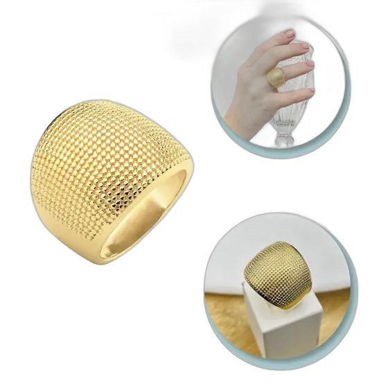 Wide Matte Ring 18k Gold-Plated | 2-Year Warranty