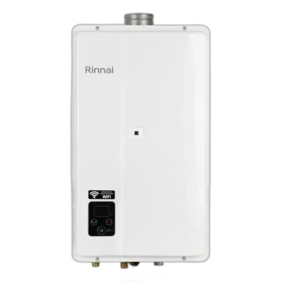 Rinnai E27 GN Gas Water Heater White 27L/min Digital with Timer