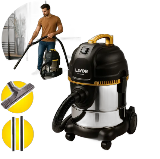 Professional Industrial Dust and Water Vacuum Cleaner Stainless Steel 20l 1400