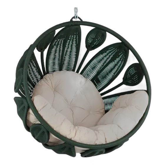 Petal Hanging Swing in Nautical Rope and Aluminum