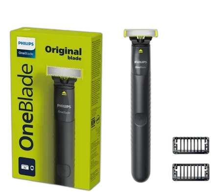 Philips Oneblade Electric Shaver And Trimmer 2 Combs, Cordless And Waterproof - Qp1424/10 Black 127/220v