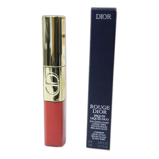 Dior Liquid Sequin Ultra Red Lipstick, Pigmentation + Gloss