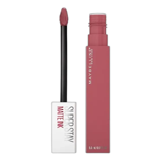 Long-Lasting 16H Matte Liquid Lipstick, Transfer-Proof, Intense Color, Comfortable Matte Finish, Precise Applicator, Shade 155 Ring Leader Burnt Rose, SuperStay Matte Ink Maybelline NY 5ml