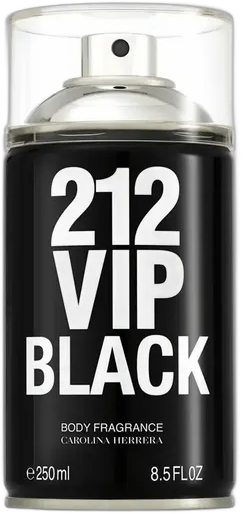 Carolina Herrera 212 VIP Black Body Spray 250ml Men's - Long-Lasting Body Splash