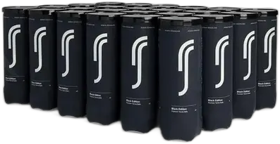 Tennis Ball Robin Söderling Black Edition Box Of 24 Cans Yellow