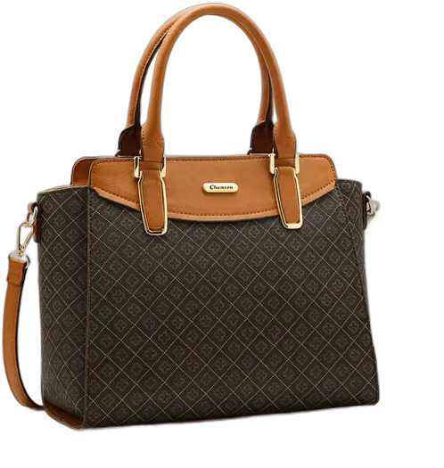 Chenson Women's Handbag Graphic Element Medium Coffee Brown Luxury