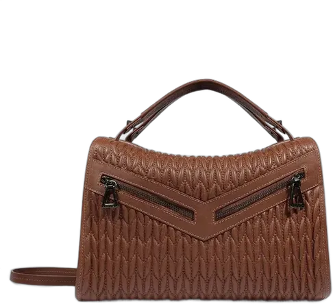 Schutz Suki Large Leather Tote Bag Brown