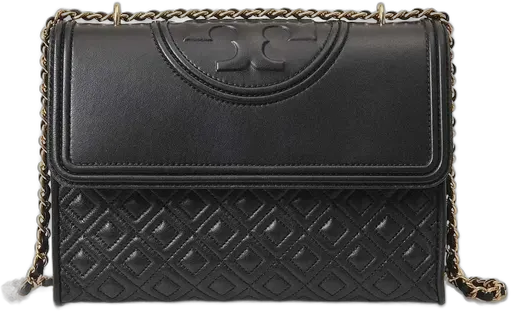 Tory Burch Fleming Leather Crossbody Bag, Black