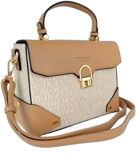 Crossbody Bag Neck/Side/Shoulder Strap 24h Delivery Bag Color Beige Chic Plain Gold