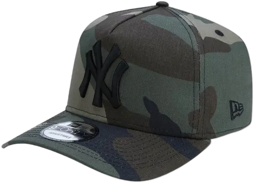 NY New Era Curved Brim Cap New York Yankees Camo Military Moss Green Un