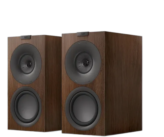 KEF Q Concerto Meta Three-Way Bookshelf Speaker Walnut Pair