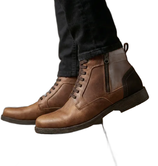 Men's Leather Boot Boxer Casual Urban Soft Durable Top