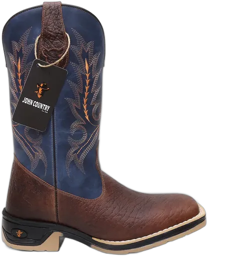John Country Men's Texan Boot 100% Leather Jump Sole