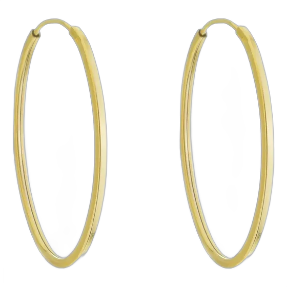 Hoop Earring 20mm in 18k Gold 750