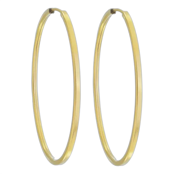 36mm Hoop Earrings in 18k Gold 750