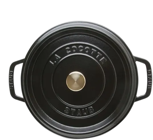Staub Round Cocotte Cast Iron Black Ø24cm
