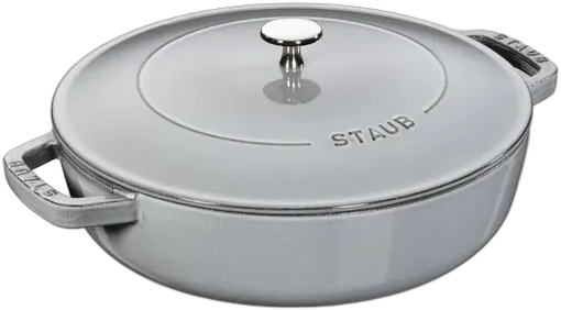Staub Chistera Shallow Round Casserole 28cm Graphite Grey