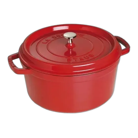Staub Round Casserole 28cm Red