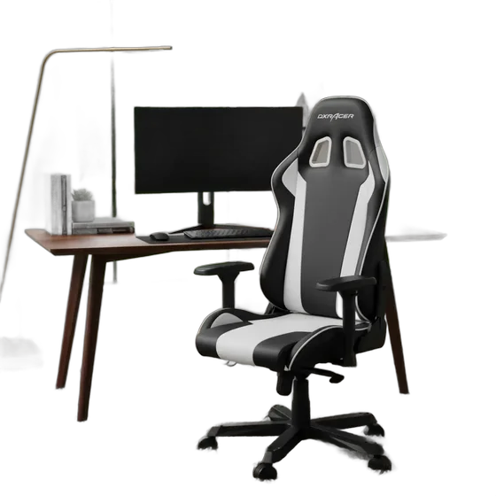 DXRacer King K-series Black And White Chair K99-nw Color White