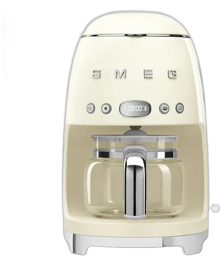 Smeg 50's Retro Style Filter Coffee Maker Carafe 10 Cups Cream 120V