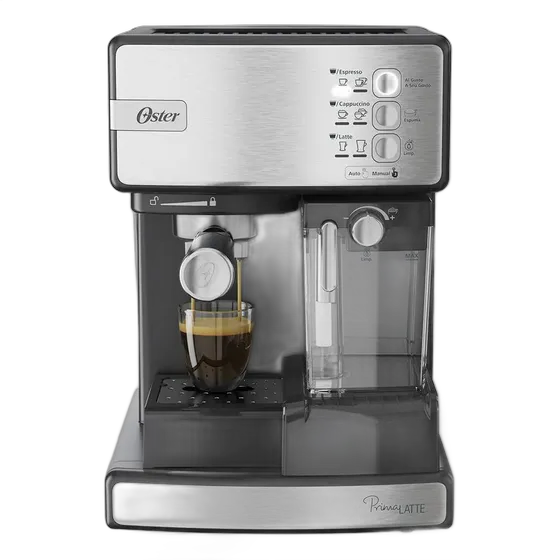 Oster Nova Primalatte Espresso Coffee Machine Stainless Steel Silver