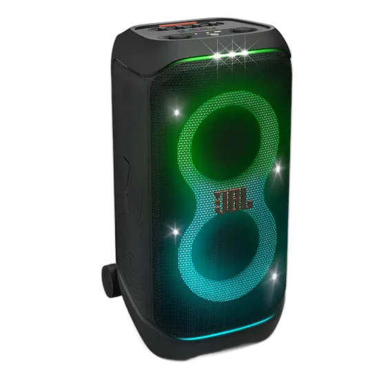 JBL PartyBox Stage 320 Bluetooth Portable Speaker With Light Show and Splash Resistant – 240W RMS Black