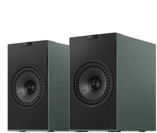 KEF Coda W Wireless Hi-Fi Speakers Moss Green With Driver