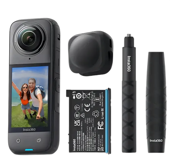 Insta360 X4 Action Camera Travel Bundle Dark Gray Color Dark Gray