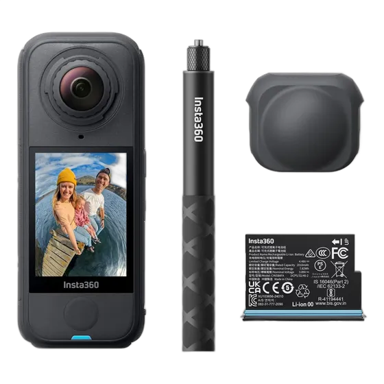 Black Insta360 X4 Air Starter Bundle 8K 165g Action Camera