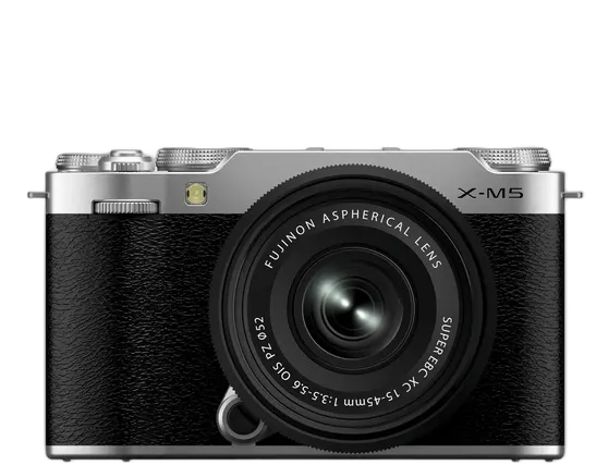 Fujifilm X-M5 Mirrorless Camera Silver + 15-45mm Lens Silver Color