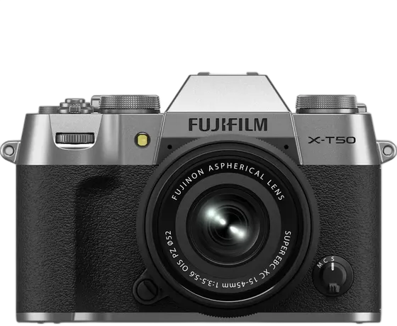 Fujifilm X-T50 Mirrorless Camera Silver + XC 15-45mm Lens
