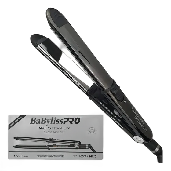 BabylissPro Nano Titanium Optima 3000 Hair Straightener Black
