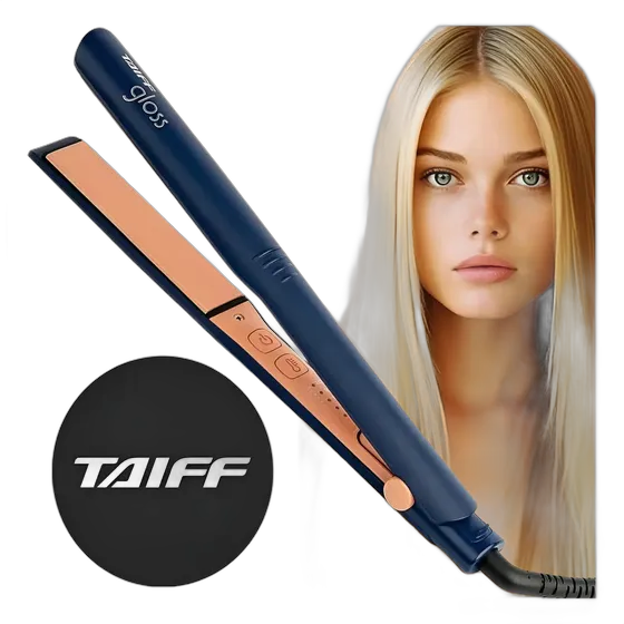 Taiff Professional Flat Iron Ceramic Plates with Macadamia