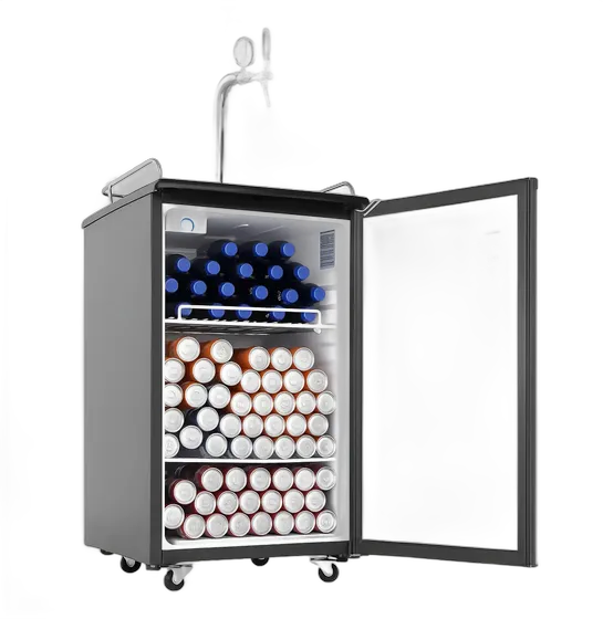 Digital Stainless Steel Electric Beer Dispenser Naja Tower 1-Way Draft Beer 220 Silver Color 127V