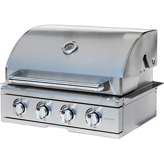 304 Stainless Steel Gas Grill, Built-in or Countertop, 4 Burners