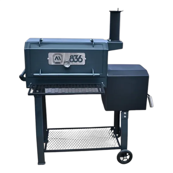 Artmill Pit Smoker 836 Smoker Grill + Grate, Dark Gray