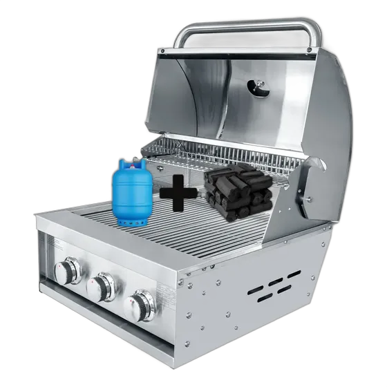Gelb Signature Flex Gas and Charcoal Grill, 3 Burners