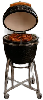Portable Ceramic Kamado Charcoal Grill with Lid