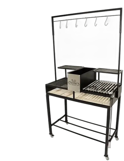 Argentine and Uruguayan Parrilla Grill with Portable Smoking Rack